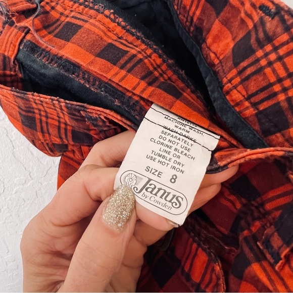 Vintage Janus By Cowden Rust Plaid Western Pant 8 - Picture 7 of 9